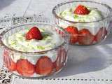 Mousse légère au citron vert et aux fraises