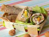 Wraps de sarrasin fromage aux noix et jambon de Parme