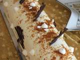 Bûche mousse de poires spéculoos