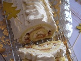 Bûche roulée biscuit japonnais pommes et chantilly