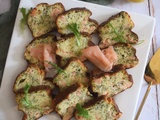 Cake au saumon fumé et à la roquette