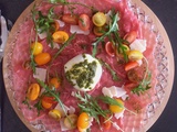 Carpaccio de boeuf aux saveurs italiennes