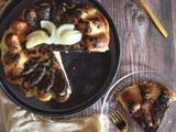 Clafoutis au lait d'avoine aux poires et aux pépites de chocolat