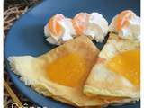 Crêpes coulis et chantilly de clémentines