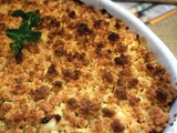 Crumble de courgettes chèvre et menthe