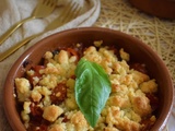 Crumble de tomates cerise au parmesan
