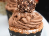 Cupcakes aux noisettes et ferrero rocher