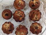 Financiers aux raisins secs et cranberries