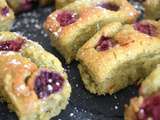 Financiers pistache framboises