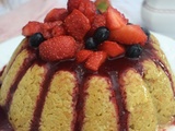 Gâteau de riz au lait d'avoine et aux fruits rouges