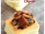 Mini feuilletés champignons chorizo