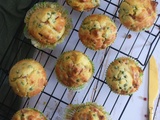 Muffins au jambon cru et aux petits pois