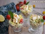 Salade de riz avocat feta