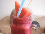 Smoothie pastèque framboises