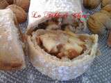 Strudel aux noix pommes et raisins secs