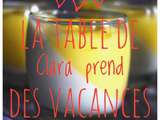 Table de Clara prend des vacances