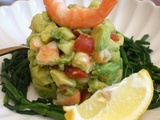 Tartare d'avocat tropical aux crevettes