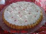 Tarte génoise compotée de cerises et chantilly