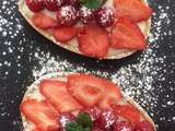 Tarte panna cotta aux fruits rouges