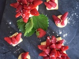 Tartelettes aux fraises sur crème pâtissière