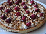 Tarte framboise meringuée