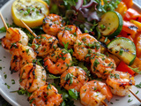 Brochettes de crevettes au citron : Recette facile et savoureuse