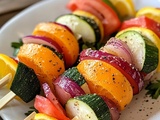 Brochettes Fraîches aux Agrumes et Légumes