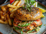 Burger au saumon et avocat : Recette facile et savoureuse