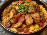 Couscous Savoureux au Poulet et Merguez