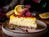 Découvrez comment réaliser le délicieux Cheesecake crémeux au citron et framboise avec une croûte beurrée en quelques étapes