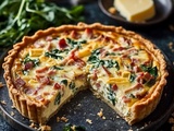 Délicieuse Quiche Crémeuse aux Lardons Fumés et Fromage Fondant: La Recette Parfaite pour un Repas Réconfortant