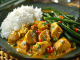 Poulet au curry et lait de coco : Recette facile et savoureuse