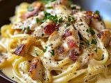 Poulet Carbonara Crémeux : Recette Savoureuse et Facile à Préparer