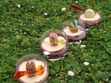 Verrines savoureuses de fruits rouges et crème chocolat-café