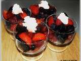 Coupe de fruits rouges, creme de philadelphia