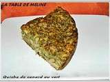 Quiche de canard au vert