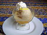 Crème pina colada, sorbet minute de banane, mangue et gingembre