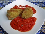 Fenouil pané et sa purée de tomate au basilic