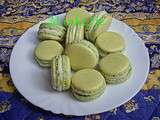 Macarons au chocolat blanc et thé matcha