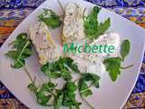 Terrine de cabillaud aux st Jacques, sauce fromage blanc aux herbes