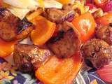 Brochettes de poulet super délicieuses au vinaigre balsamique