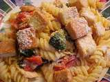 Fusilli Viviane aux épinards, au poulet, tomates, citron et basilic