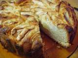 Gâteau aux pommes, amandes et mascarpone