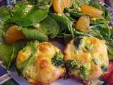 Minis frittatas au poulet et au brocoli