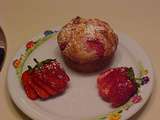 Muffins aux fraises et aux amandes