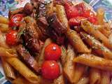 Penne et poulet Viviane au vinaigre balsamique et aux tomates