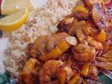 Sauté de crevettes Viviane sauce teriyaki