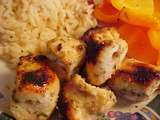 Succulentes brochettes de poulet