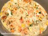 Gratin de fruits de mer , sans lait