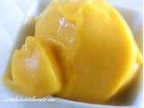 Sorbet mangue sans sucre, sans oeufs avec ou sans Thermomix